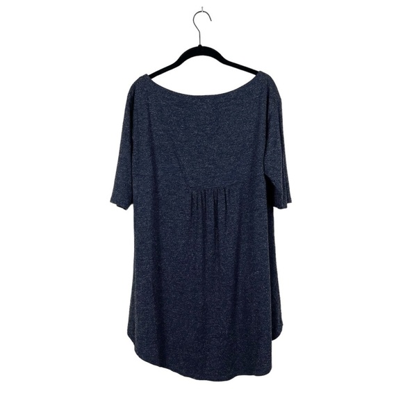 Allen B. by Allen Schwartz Gray Round Neck Short Sleeve Beaded Hi-Low Top Size S - Picture 4 of 5